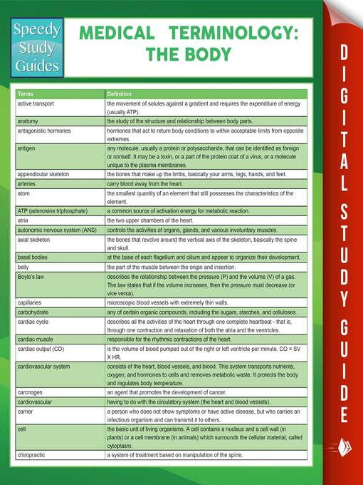 Title details for Medical Terminology by Speedy Publishing - Available